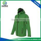 OEM Green Color With Black Zip Pocket Outdoor Sport Couple Winter Jacket With Hood thumbnail-2
