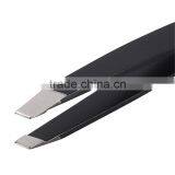 2016 High Quality Lowest Price Black High Quality Stainless Steel Slanted Tip Eyebrow Tweezer Hair Removal Makeup Clip Tool thumbnail-2