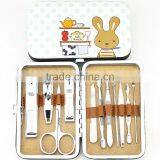 Cartoon Nail Clipper Kit Nail Tools Nail Care Scissor Tweezer Knife Ear Pick Manicure Set Tools Case thumbnail-4