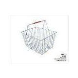 Durable Mesh Handing Metal Shopping Basket With Double Handles 400x300x220mm