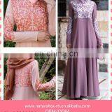 New Arrival Embroidery Gown Fashion Elegant Long Sleeves Muslim Long Dress For Women thumbnail-2