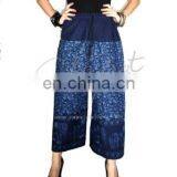 Wholesales Wide Led,Palazzo Pants With Elephant Printed on Cotton Fabric With Plus Size thumbnail-1