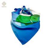 No MOQ 90X90cm Own Design Digital Printing Polyester Neckerchief Silk Feel Square Women Scarf thumbnail-3