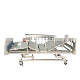 China manufacturer multifunctional adjustable three cranks care nursing manual medical hospital bed rails equipments