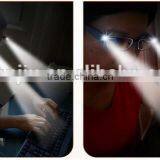 Ultra Bright Dual LED Lighted Up Map Book Readers Reading Black Full Frame Eye Glasses Eyeglass Spectacle Diopter Magnifier Ligh thumbnail-2