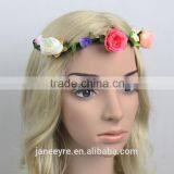 Artificial Flower Rose Wedding Garland Bridal Wreath Hair Accessories thumbnail-3
