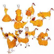 Chinese Glass Craft Products Factory Twelve Zodiac Bottle Set Support to Map Customization thumbnail-1