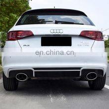High Quality Diffuser Fit for Audi A3 Sedan Hatchback Rear Diffuser With Tailpipe 2013 2014 2015 2016 thumbnail-5