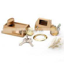 Security Brass Jimmy Deadbolt Lock Rim Door Lock Cylinder Night Latch thumbnail-1