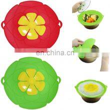 Multi-Function Kitchen Silicone Spill Stopper Boil Over Safeguard Anti Spill Lid Cover for Prevent Pot From Boiling Over thumbnail-2