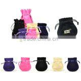 Custom Oval Velvet Pouch Jewelry Drawstring Bag With Custom Printing thumbnail-2