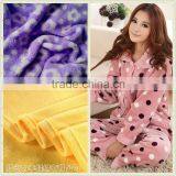 two side brush printing or dyeing tricot coral printed fleece fabric