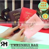 Newest official Pu leather travel passport holder /waterproof passport cover