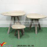 Triangle Shaped Fancy Wood Coffee Table Set