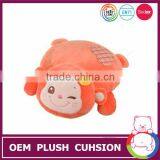 TRAVEL PILLOW CUSHION RED MONKEY SHAPED SOFT TOY thumbnail-1