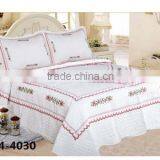 one set lace embroider quilt with two pillow case