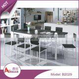 B2029 8 seater dining table/ dining table sets/black dining table set