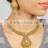 Indian Traditional Antique Look Gold Polish Necklace For Women thumbnail-1