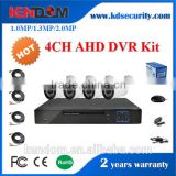 Kendom KD-AK4091MB-AH10 AHD Camera IP66 Waterproof Bullet Security IR 4CH AHD DVR Kit Outdoor 720P Plug and Play Support Mobile