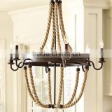 American country hemp rope chandelier