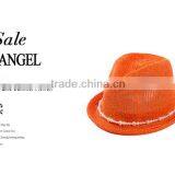 Korean Style Head Accessories Paper Straw Hats Women Pearl Fedora Hat thumbnail-4