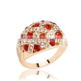 Factory Wholesale Less Than 1 Dollar Jewelry Zinc Alloy Full Jewelled Rose Gold Ring thumbnail-3