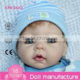 22inch Silicone Reborn Baby Doll Wholesale Fashion Doll Blue Handmade Doll Clothes Newborn Lifelike Doll thumbnail-5