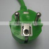 European Standard 16A 250V Angled Type Green 3pin Plug thumbnail-1