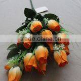 18 Heads Fatory Making Artificial Flower Rose Bud Silk Rose Bud thumbnail-6