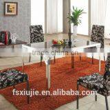 Z651-2 Hotel Room Industrial Non-woven Fabrics Black Metal Dining Chair thumbnail-3