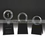 Unique Black Crystal Golf Trophy With Custom Image Sports Match Souvenir