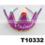 Electrical 5 Colored Bulbs Party Pageant Paper Prince Crowns Tiaras for Kids Wholesale thumbnail-1