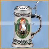 3D German Ceramic Beer Steins With Lid Wholesale
