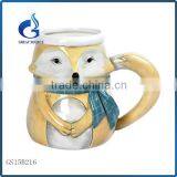Cheap Bulk Decorative Ceramic Fox Christmas Mugs for Kids