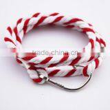 Brand / Logo Custom Available Cotton Rope Hope Engraved Fish Hook Braceletet