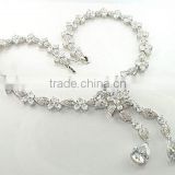 Grade clear zircon big set necklaces