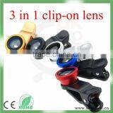 180 Degree Fish-Eye Lens+Wide Angle Lens+Micro Lens 3-in-1 Camera Lens Kits for IPhone 5 thumbnail-1
