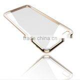 Luxury Ultra Slim Gold Plating Crystal Clear Tpu Case for Iphone 6 Transparent Soft Phone Bag Cover thumbnail-5