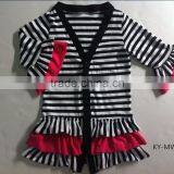 2015 Latest Long Sleeves Jacket Stripe Ruffle Jackets Baby Clothes Quality Choice thumbnail-2