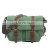 Euro Style Vintage Washed Canvas Camera Bag Black Camera Messenger Bag thumbnail-4