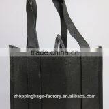 Portable Gift Black Color 6 Bottle Wine Bag, Non Woven Wine Bag, Liquor Bottle Wine Bag thumbnail-5