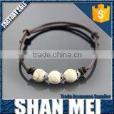 2016 Fashion Unique Charmed Customized Handmade Bead Leather Bracelet thumbnail-4