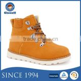 Online Shopping Children Khaki PU Leather Large Size Boots with Side Zipper Design