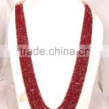 falak gems ruby simple design beaded necklace