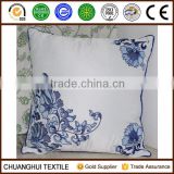 Chinese style faux silk embroidery cushion cover for home decoration