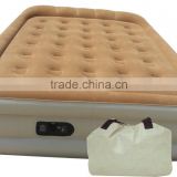 High raised air bed with built-in electric pump