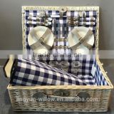 popular high quality willow picnic basket set for 4 person wholesale