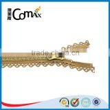 One Close Euro Style Shiny Gold Metal Zip for Bag thumbnail-2