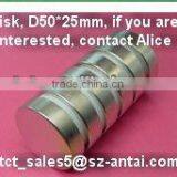 Sintered Disk D50x25mm Ndfeb Magnet