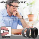 100% Premium Silicone Wedding Band,High Performance Men's Silicone Wedding Ring thumbnail-5
